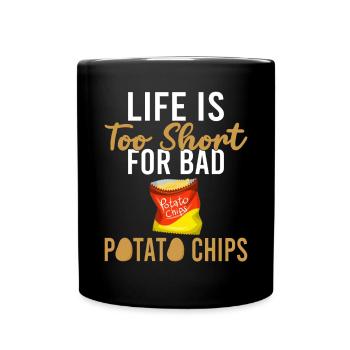 Cadeau de croustilles - Mug uni - noir - Devant