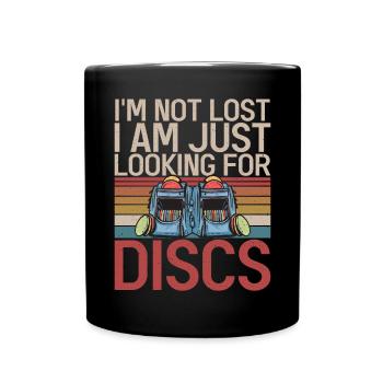 Lustiges Disc Golf & Ultimate Frisbee Spieler - Tasse einfarbig - Schwarz - Vorne
