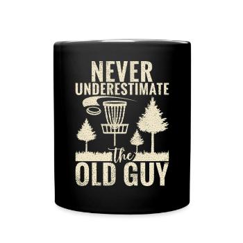 Lustiges Disc Golf & Ultimate Frisbee Spieler - Tasse einfarbig - Schwarz - Vorne