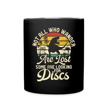 Lustiges Disc Golf & Ultimate Frisbee Spieler - Tasse einfarbig - Schwarz - Vorne