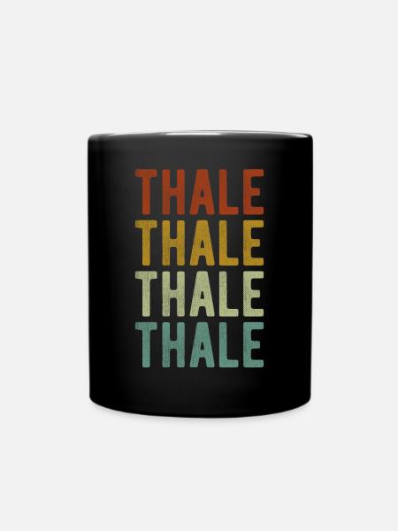 Thale Stadt Retro Vintage - Tasse einfarbig - Schwarz