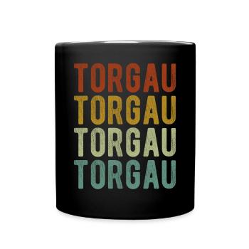 Torgau Stadt Retro Vintage - Tasse einfarbig - Schwarz - Vorne