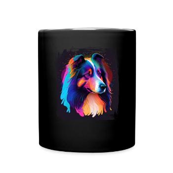 Collie Dog Saying Collie Design - Mug uni - noir - Devant