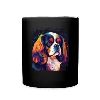 Hunde Spruch Cavalier Spaniel für Hundeliebhaber - Tasse einfarbig - Schwarz - Vorne
