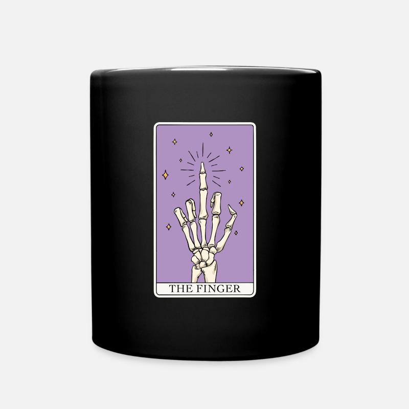 Sarcasme Tarot Card Finger pour un lecteur de tarot - Mug uni - noir