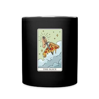 Pizza Tarot Card "The Slice" for a - Full Colour Mug - black - Front