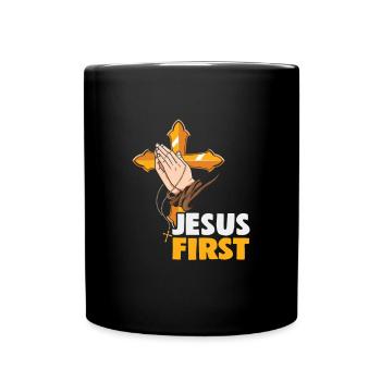 Citations chrétiennes Dessins Jésus premiers chrétiens - Mug uni - noir - Devant