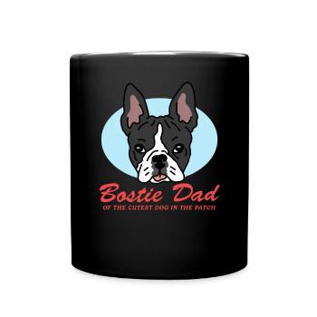 Boston Terrier Dad Hunde Hundebesitzer Geschenk - Tasse einfarbig - Schwarz - Vorne