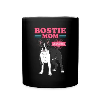 Boston Terrier Maman Chien Chien Propriétaire Cadeau - Mug uni - noir - Devant