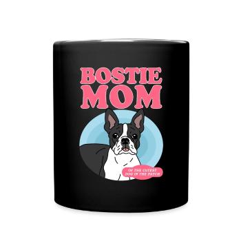 Boston Terrier Maman Chien Propriétaire Chiens Cadeau - Mug uni - noir - Devant