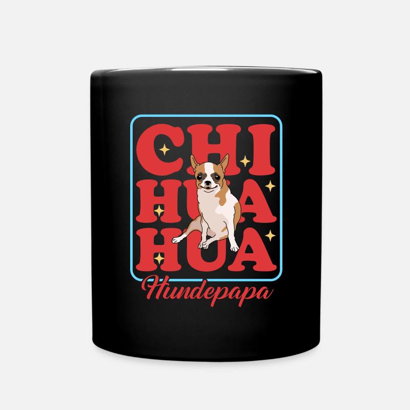 Chihuahua Hundepapa Hunde Hundebesitzer Geschenk - Tasse einfarbig - Schwarz