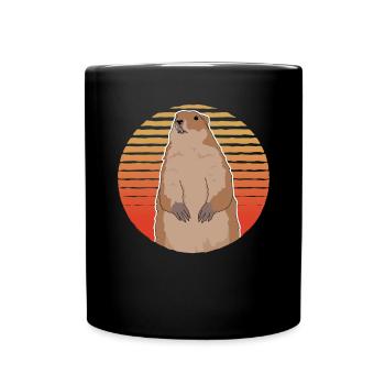 Murmeltiere Groundhog Mankai Munggen Geschenk - Tasse einfarbig - Schwarz - Vorne
