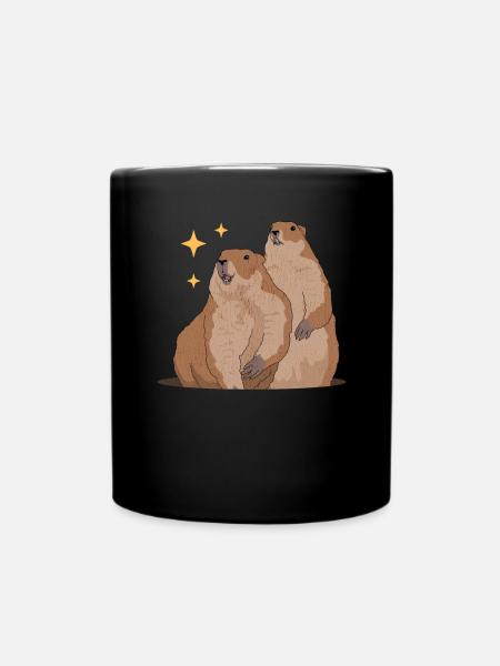 Murmeltiere Mankai Groundhog Munggen Geschenk - Tasse einfarbig - Schwarz