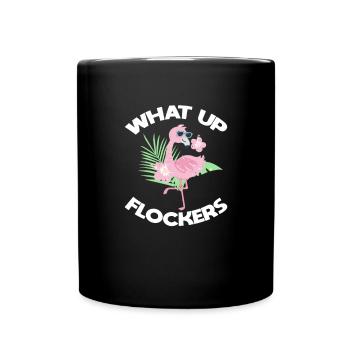 Flamingo Pink Bird Zoo Summer Holiday Gift - Full Colour Mug - black - Front