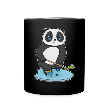 Panda Eishockey Eishockeyschläger - Tasse einfarbig - Schwarz - Vorne