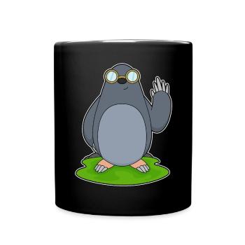 Verres à grains de beauté - Mug uni - noir - Devant