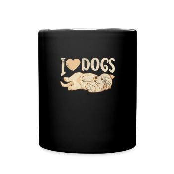 Golden Retrievers - Full Colour Mug - black - Front
