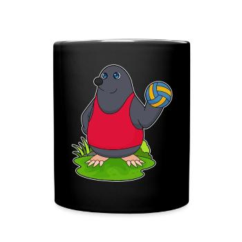 Joueur de volley-ball taupe Volley-ball - Mug uni - noir - Devant