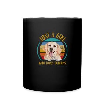 Golden Retriever - Tasse einfarbig - Schwarz - Vorne