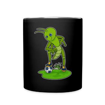 Caterpillar football player football - Full Colour Mug - black - Front