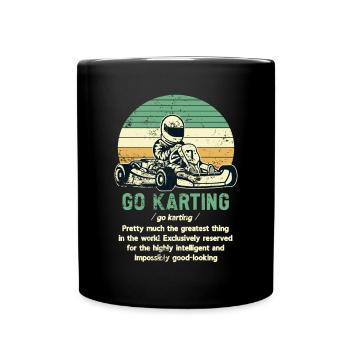 Geh Kart - Tasse einfarbig - Schwarz - Vorne