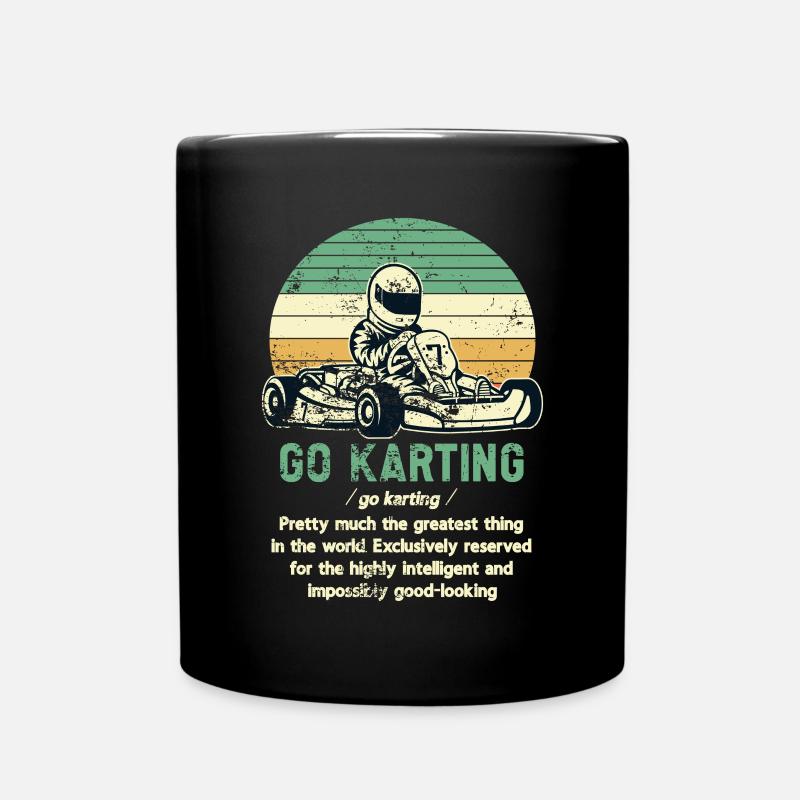 Faire du karting - Mug uni - noir