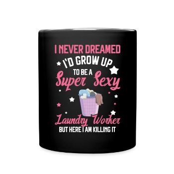 Wash workers - Full Colour Mug - black - Front