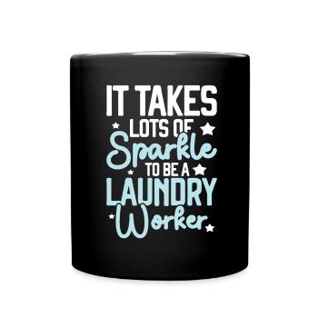 Wascharbeiter - Tasse einfarbig - Schwarz - Vorne