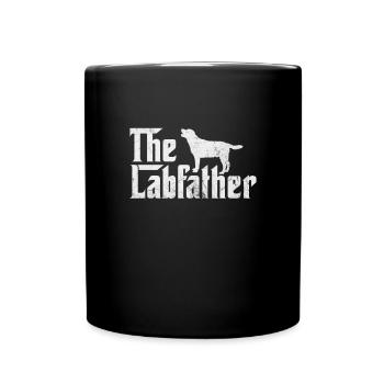 Labrador Vater - Tasse einfarbig - Schwarz - Vorne