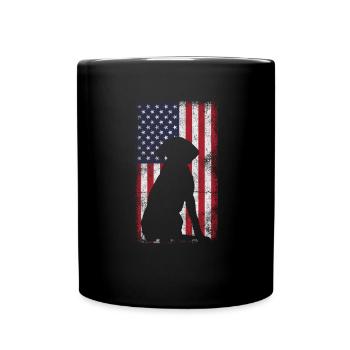 Labrador USA - Tasse einfarbig - Schwarz - Vorne