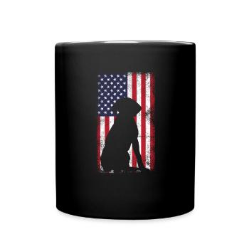 Labrador USA - Tasse einfarbig - Schwarz - Vorne