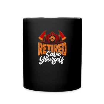 Pension de retraite des pompiers Pension Gift Pension Gift - Mug uni - noir - Devant