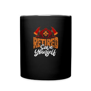 Pompiers de retraite - Mug uni - noir - Devant