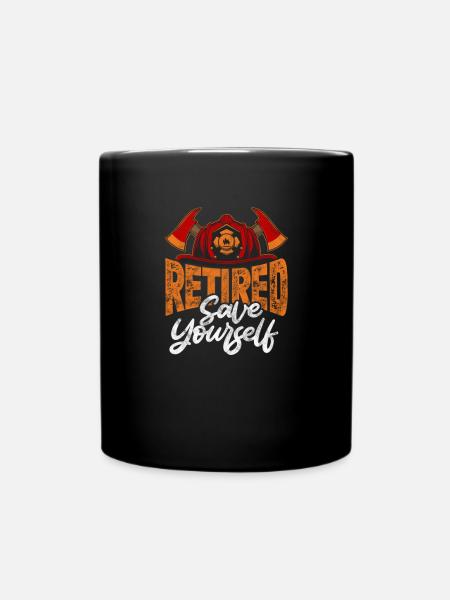 Ruhestand Feuerwehr - Tasse einfarbig - Schwarz