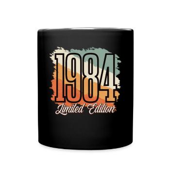 1984 Année de naissance Anniversaire Année de construction Vintage Rétro - Mug uni - noir - Devant