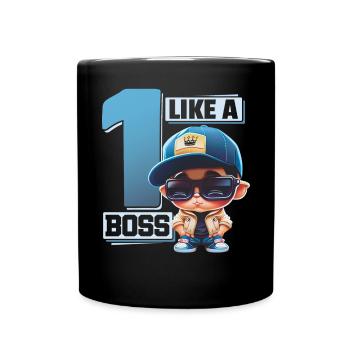Baby 1. Geburtstag Junge Mädchen Like a Boss - Tasse einfarbig - Schwarz - Vorne