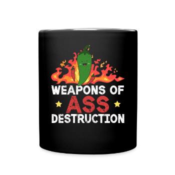 Red Hot Chili Flavor Mexican Spice Spicy Food - Full Colour Mug - black - Front