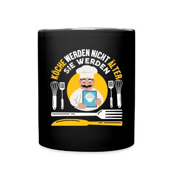 Geburtstag Koch Spruch Chefkoch Ausbildung Kochen - Tasse einfarbig - Schwarz - Vorne