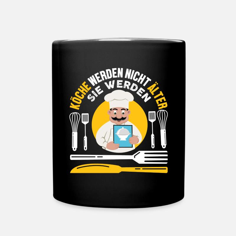Geburtstag Koch Spruch Chefkoch Ausbildung Kochen - Tasse einfarbig - Schwarz