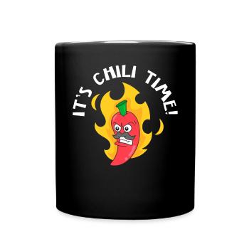 C’est l’heure du chili saveur chili épicé épicé - Mug uni - noir - Devant