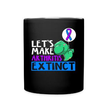 Faisons disparaître l’arthrite de l’amoureux des dinosaures - Mug uni - noir - Devant