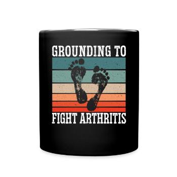 Mise à la terre pour lutter contre le trouble du guerrier arthritique - Mug uni - noir - Devant