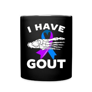 Ich habe Gicht Arthritis Krieger Autoimmunerkrankung - Tasse einfarbig - Schwarz - Vorne