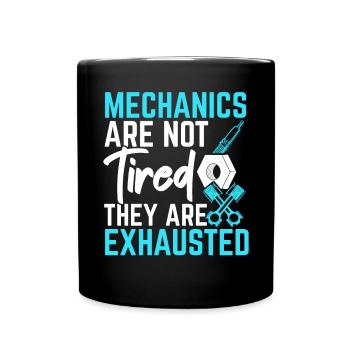 Les mécaniciens ne sont pas fatigués, ils sont épuisés voiture - Mug uni - noir - Devant