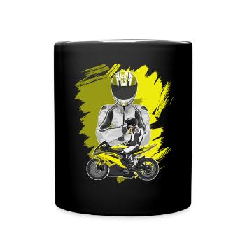 Motorcycle Lifestyle / Motorrad / Motorräder biker - Tasse einfarbig - Schwarz - Vorne