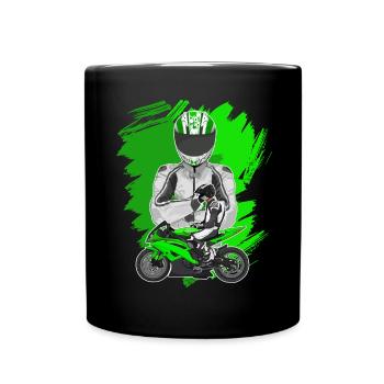 Motorcycle Lifestyle / Motorcycle / Motorcycle biker - Full Colour Mug - black - Front