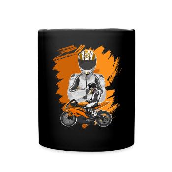 Motorcycle Lifestyle / Motorcycle / Motorcycle biker - Full Colour Mug - black - Front