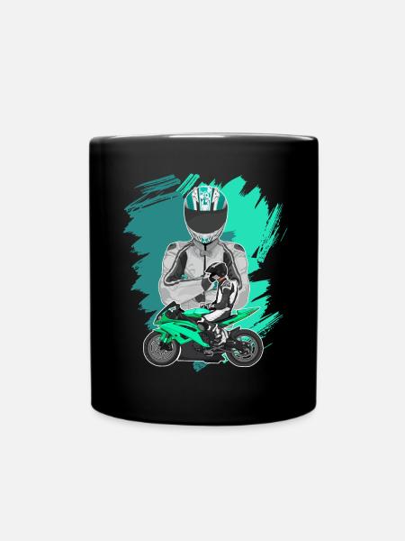 Motorcycle Lifestyle / Motorcycle / Motorcycle biker - Full Colour Mug - black