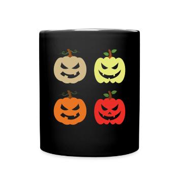 Cute Pumpkins - Full Colour Mug - black - Front