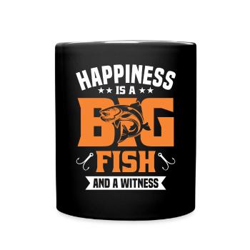Man, I love fishing design - Full Colour Mug - black - Front